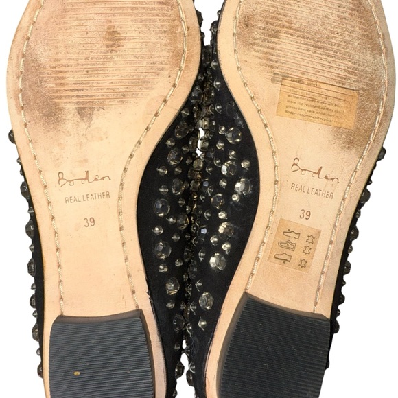 Boden Black Embellished Flats - Picture 8 of 8